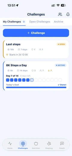 Challenges with friends